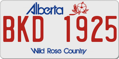 AB license plate BKD1925