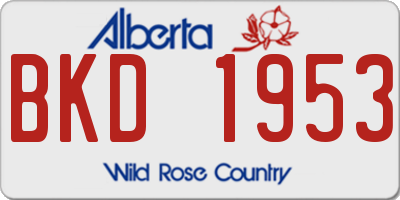 AB license plate BKD1953