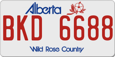 AB license plate BKD6688