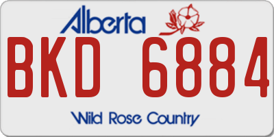 AB license plate BKD6884