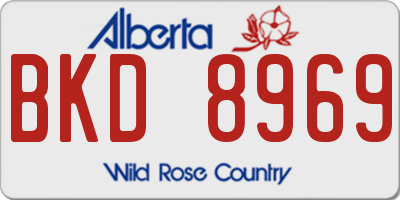 AB license plate BKD8969