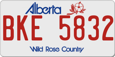 AB license plate BKE5832