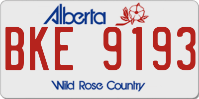 AB license plate BKE9193