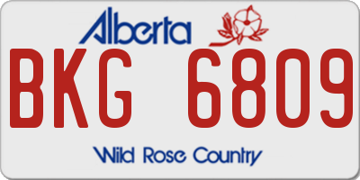 AB license plate BKG6809