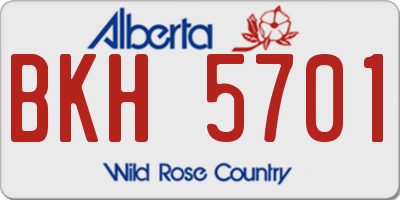 AB license plate BKH5701