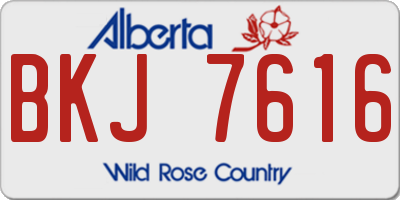 AB license plate BKJ7616