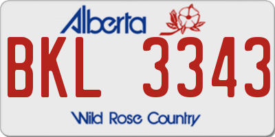 AB license plate BKL3343