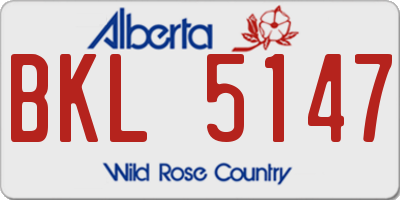 AB license plate BKL5147