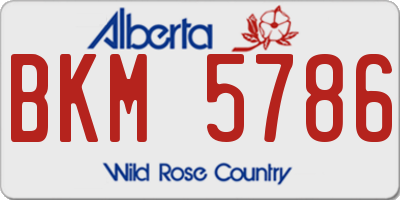 AB license plate BKM5786