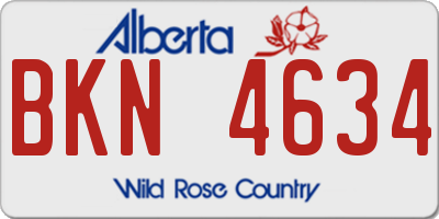 AB license plate BKN4634