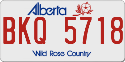 AB license plate BKQ5718