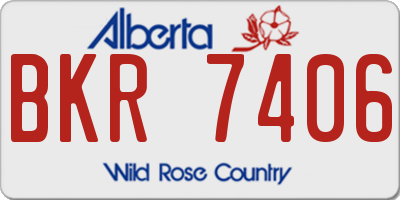 AB license plate BKR7406