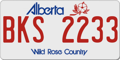 AB license plate BKS2233