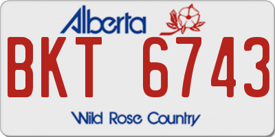 AB license plate BKT6743