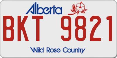AB license plate BKT9821