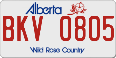 AB license plate BKV0805