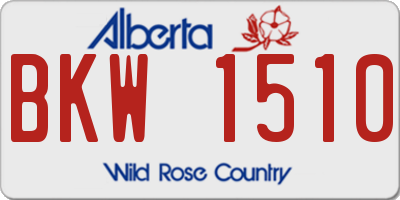 AB license plate BKW1510