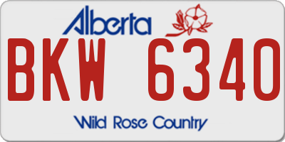 AB license plate BKW6340