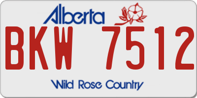 AB license plate BKW7512