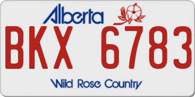 AB license plate BKX6783