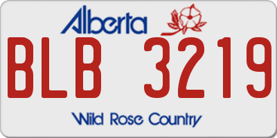 AB license plate BLB3219