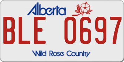 AB license plate BLE0697