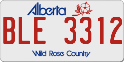 AB license plate BLE3312