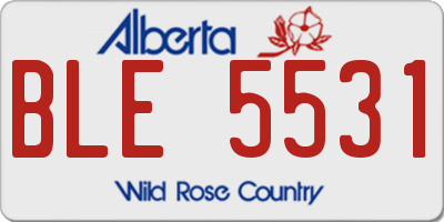 AB license plate BLE5531