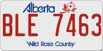 AB license plate BLE7463