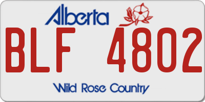 AB license plate BLF4802