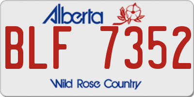 AB license plate BLF7352