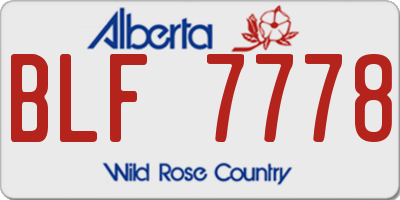 AB license plate BLF7778