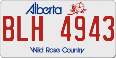 AB license plate BLH4943
