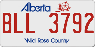 AB license plate BLL3792