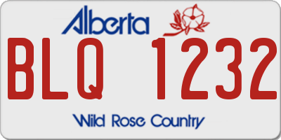 AB license plate BLQ1232