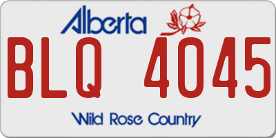 AB license plate BLQ4045