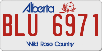 AB license plate BLU6971