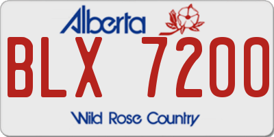 AB license plate BLX7200