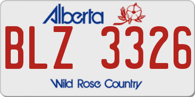 AB license plate BLZ3326