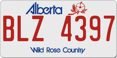 AB license plate BLZ4397