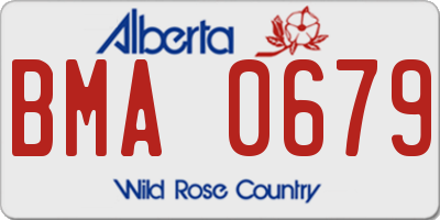 AB license plate BMA0679
