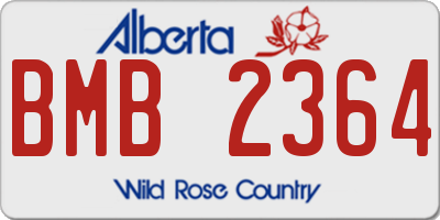 AB license plate BMB2364