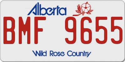 AB license plate BMF9655