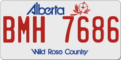 AB license plate BMH7686