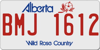 AB license plate BMJ1612