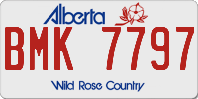 AB license plate BMK7797