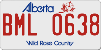 AB license plate BML0638