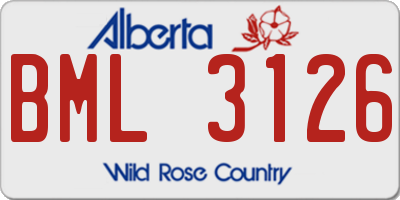 AB license plate BML3126