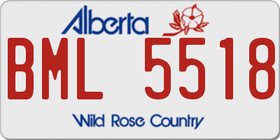 AB license plate BML5518