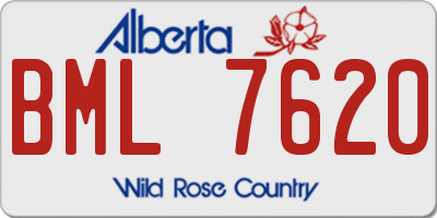 AB license plate BML7620